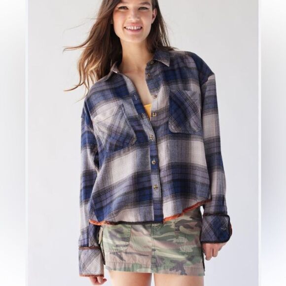Urban Outfitters Tops - NEW Urban Outfitters BDG Karl Slouchy Flannel Button-Down
Shirt Women’s Small